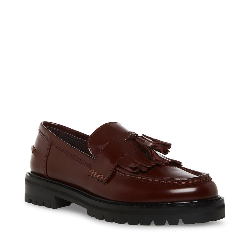 Burgundy Steve Madden Minka Women's Loafers | PH 6917AYP